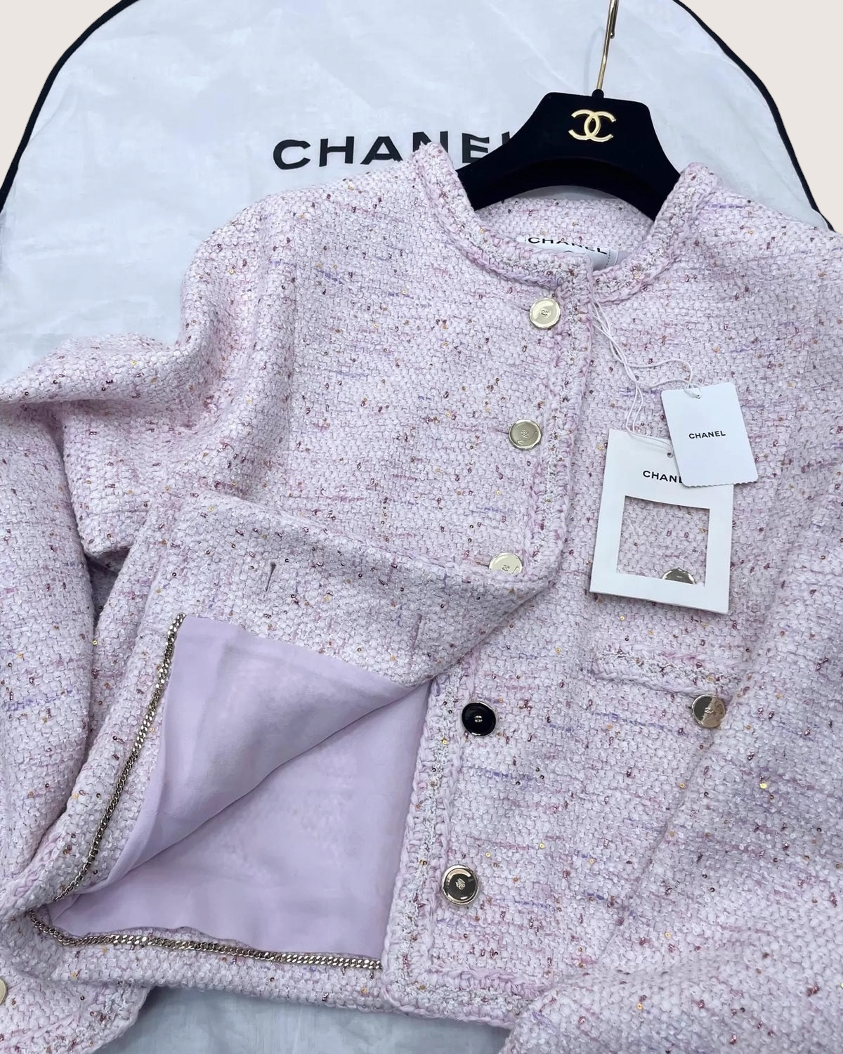 Chanel 26P Sequin Tweed Jacket
