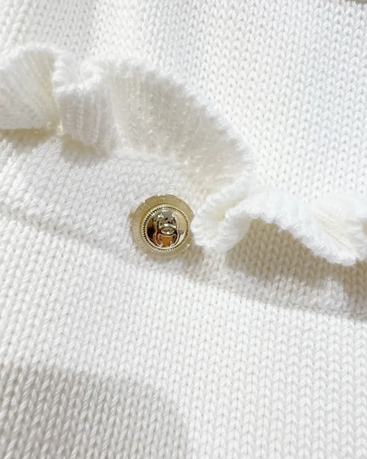 Chanel Ruffle-Tier Mini Skirt White FR 40