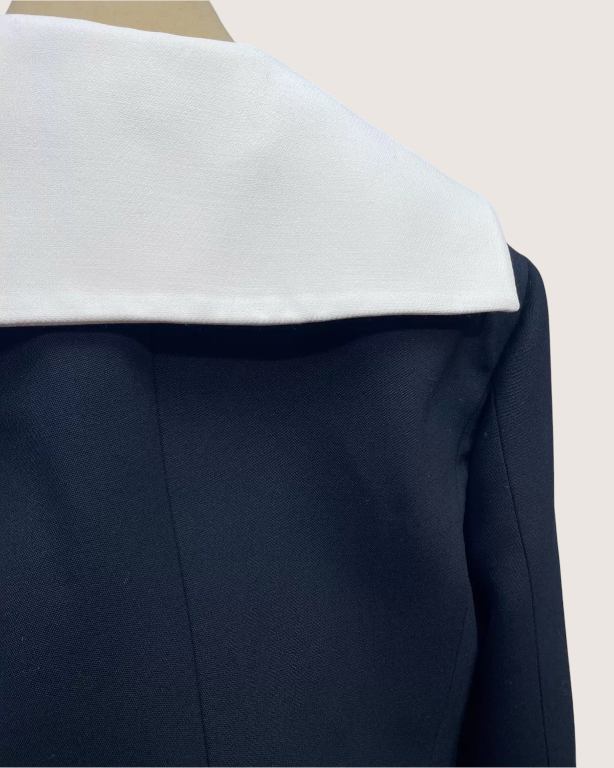 Miu Miu Wool Cropped Jacket Black, White IT 36