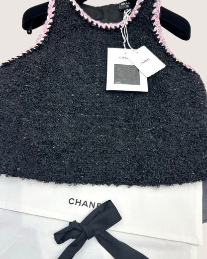 Chanel 24K Tweed Vest Black, Pink, Multicolor FR 36
