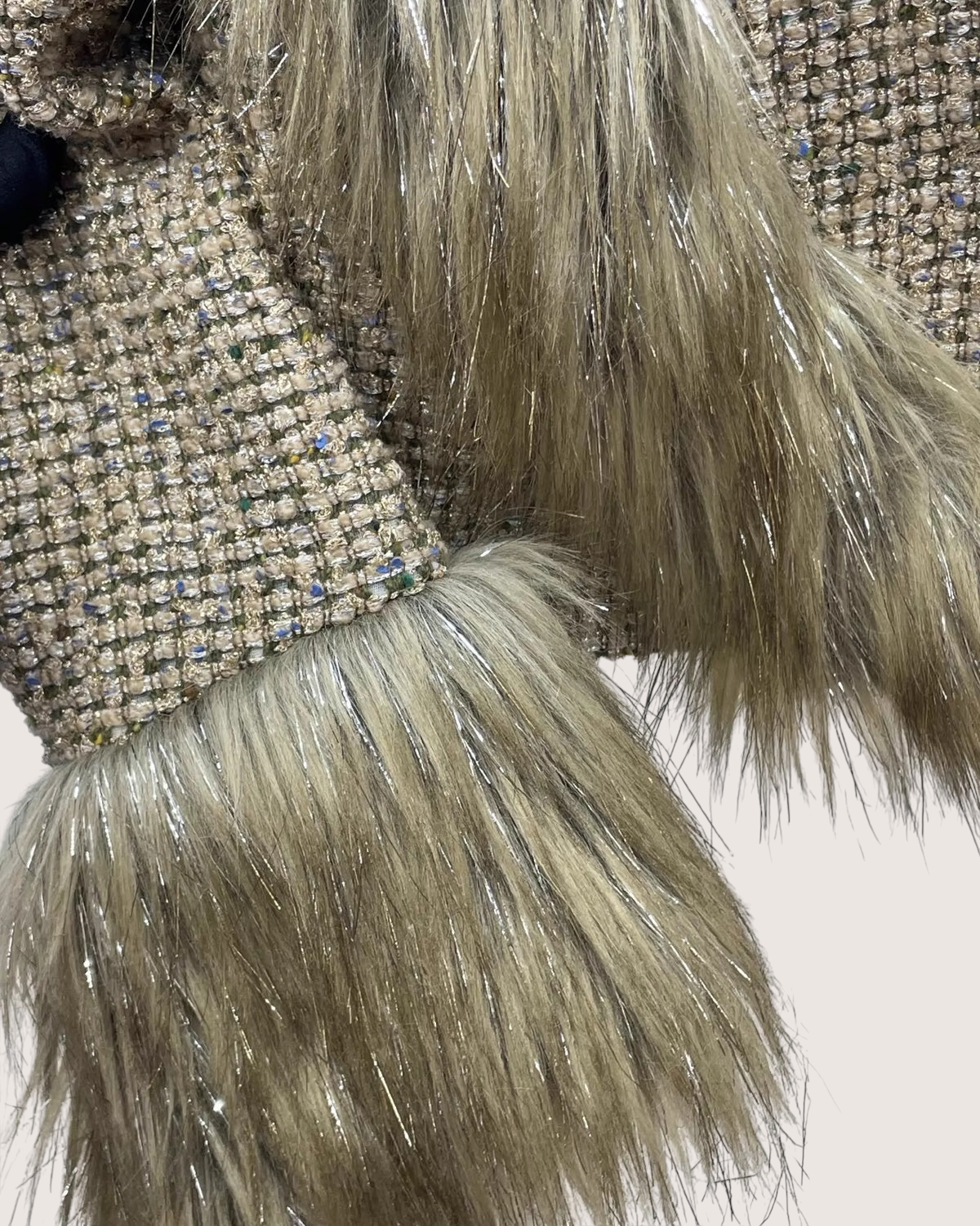Chanel 21A Faux Fur Tweed Jacket