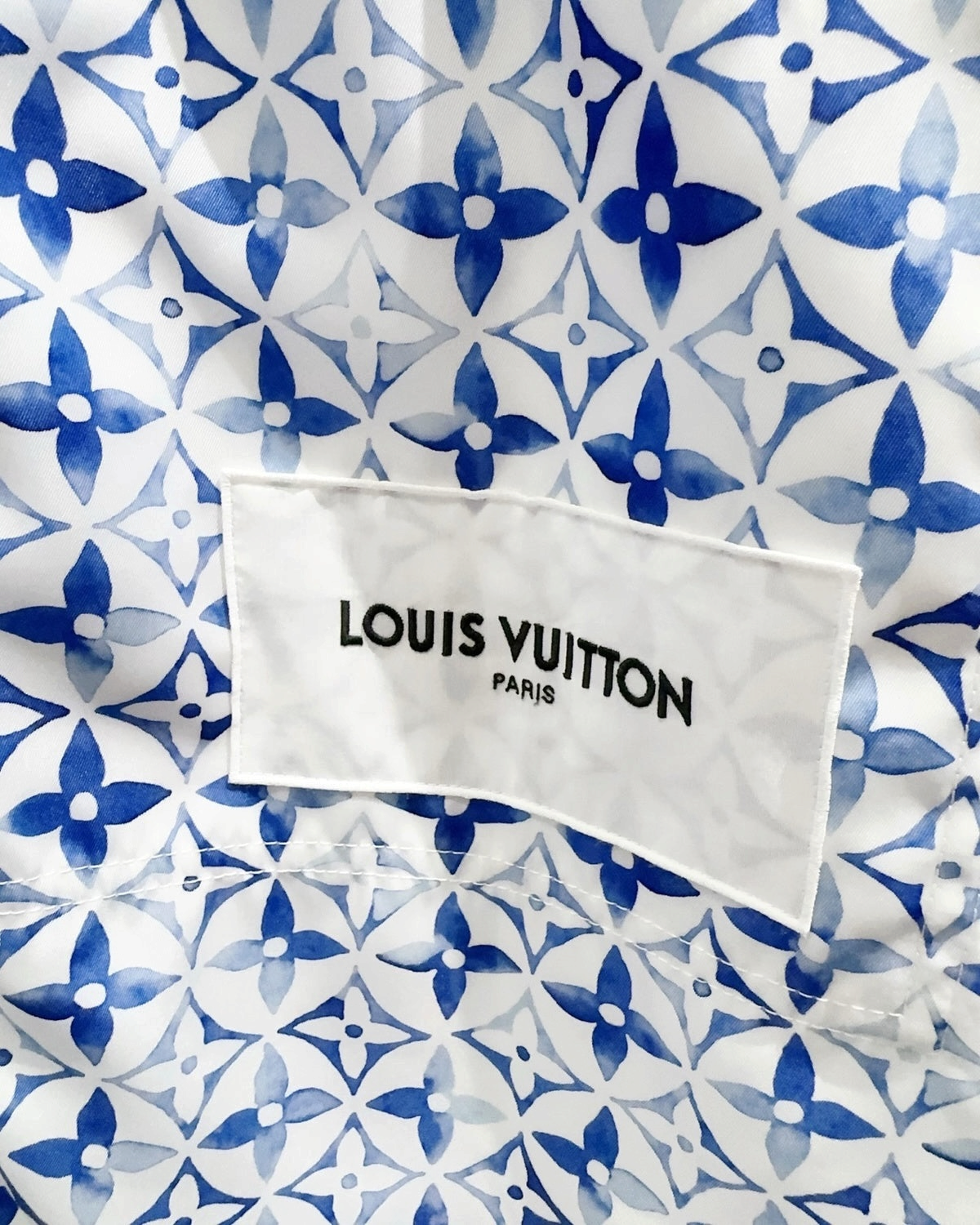 Louis Vuitton Monogram Hooded Zip-Up Jacket Blue, White FR 36