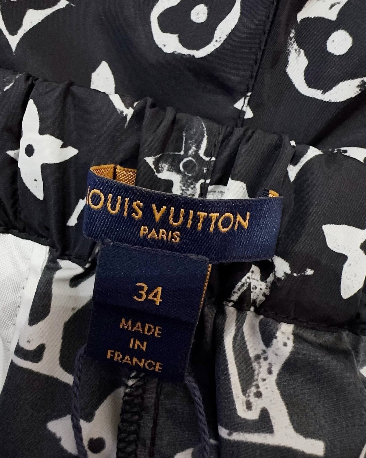 Louis Vuitton Monogram Shorts Black, White FR 34