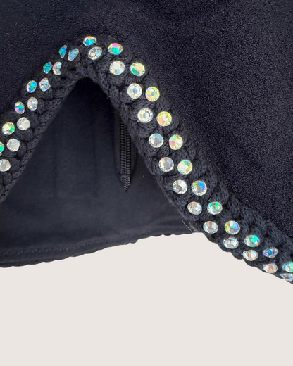 Chanel 24C Crystal-Trim Long-Sleeve Crop Top