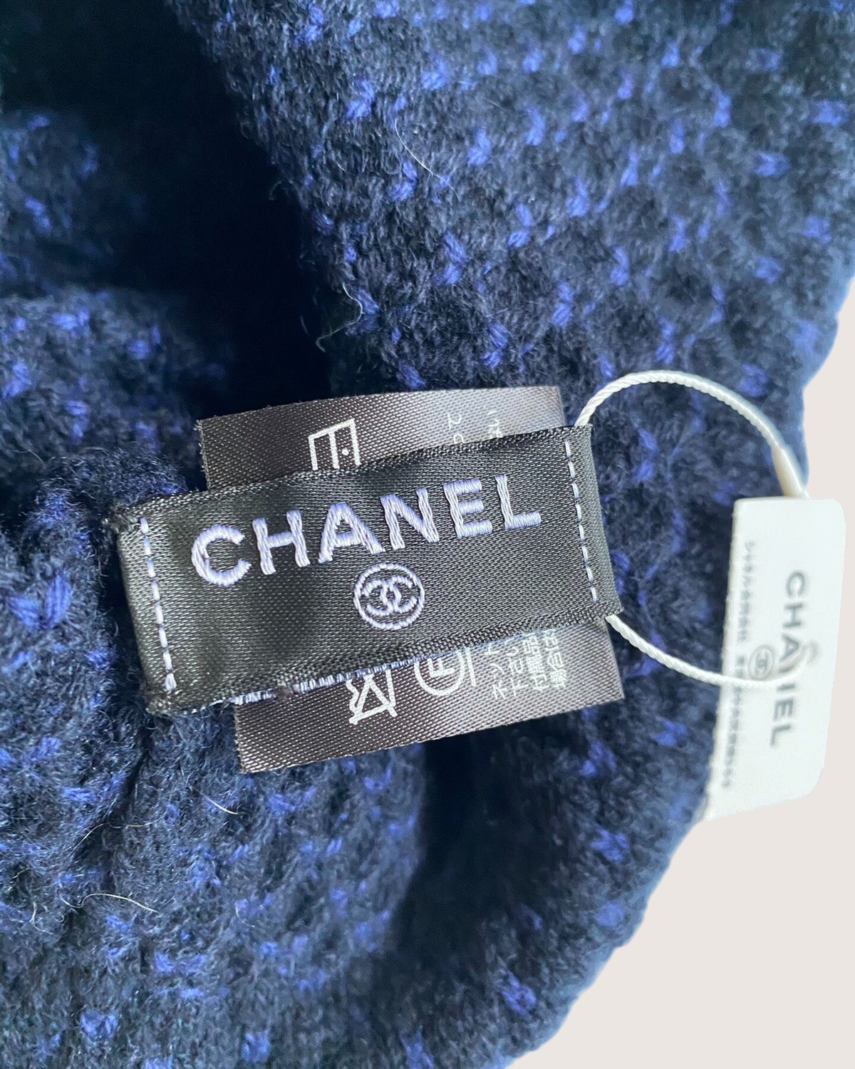 Chanel Wool CC Hat Navy One Size