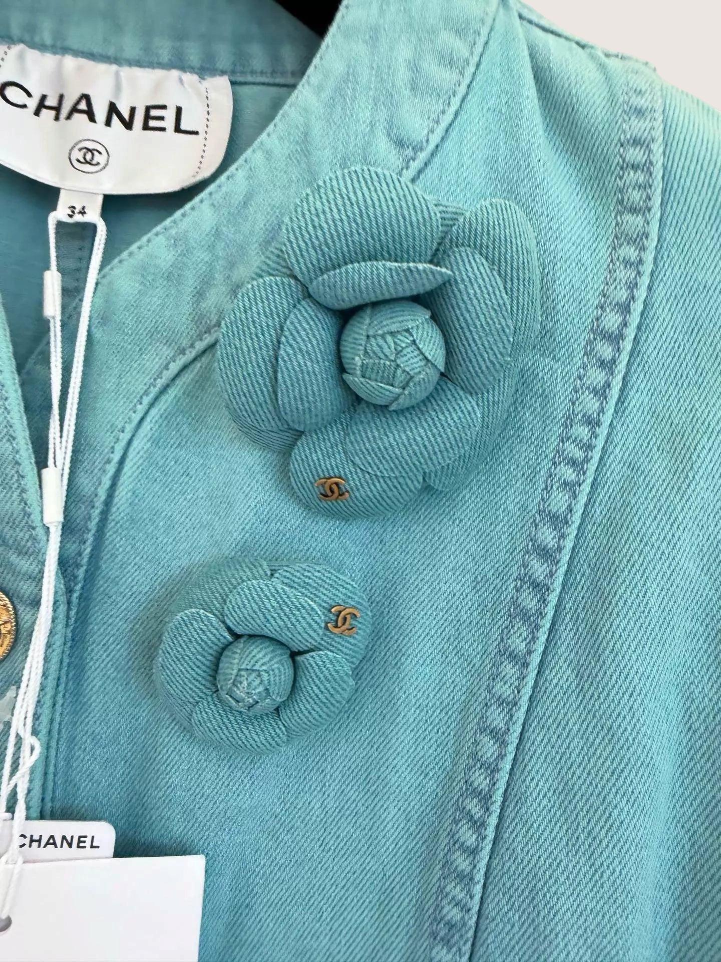 Chanel Camellia Denim Jacket - view 3