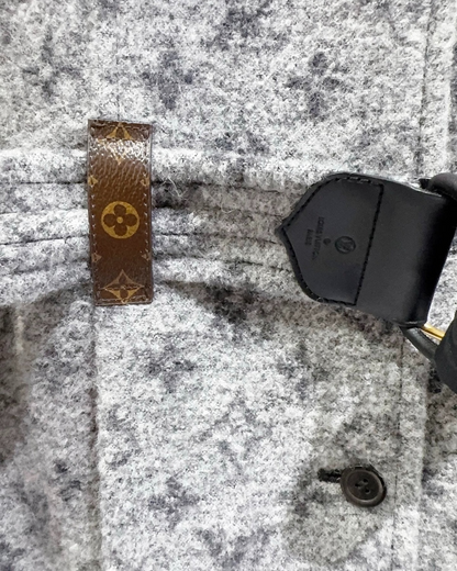 Louis Vuitton Monogram Wool Jacket Grey FR 34