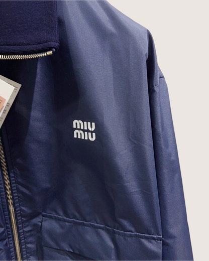Miu Miu Zip-Up Jacket Navy FR 34