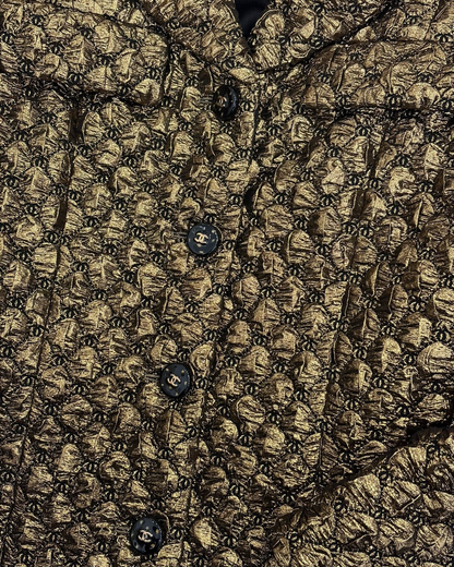 Chanel 24K Metallic CC Jacket Gold, Black FR 38