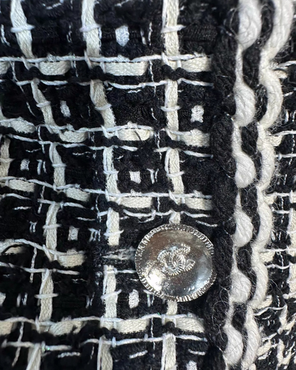 Chanel 25C Plaid Four-Pocket Tweed Jacket