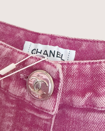 Chanel 23C Denim Mini Shorts