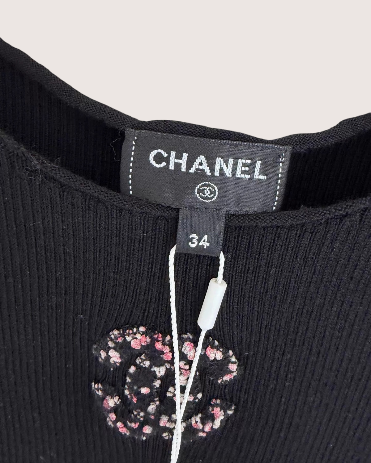 Chanel 22K CC Logo Wool Tank Top