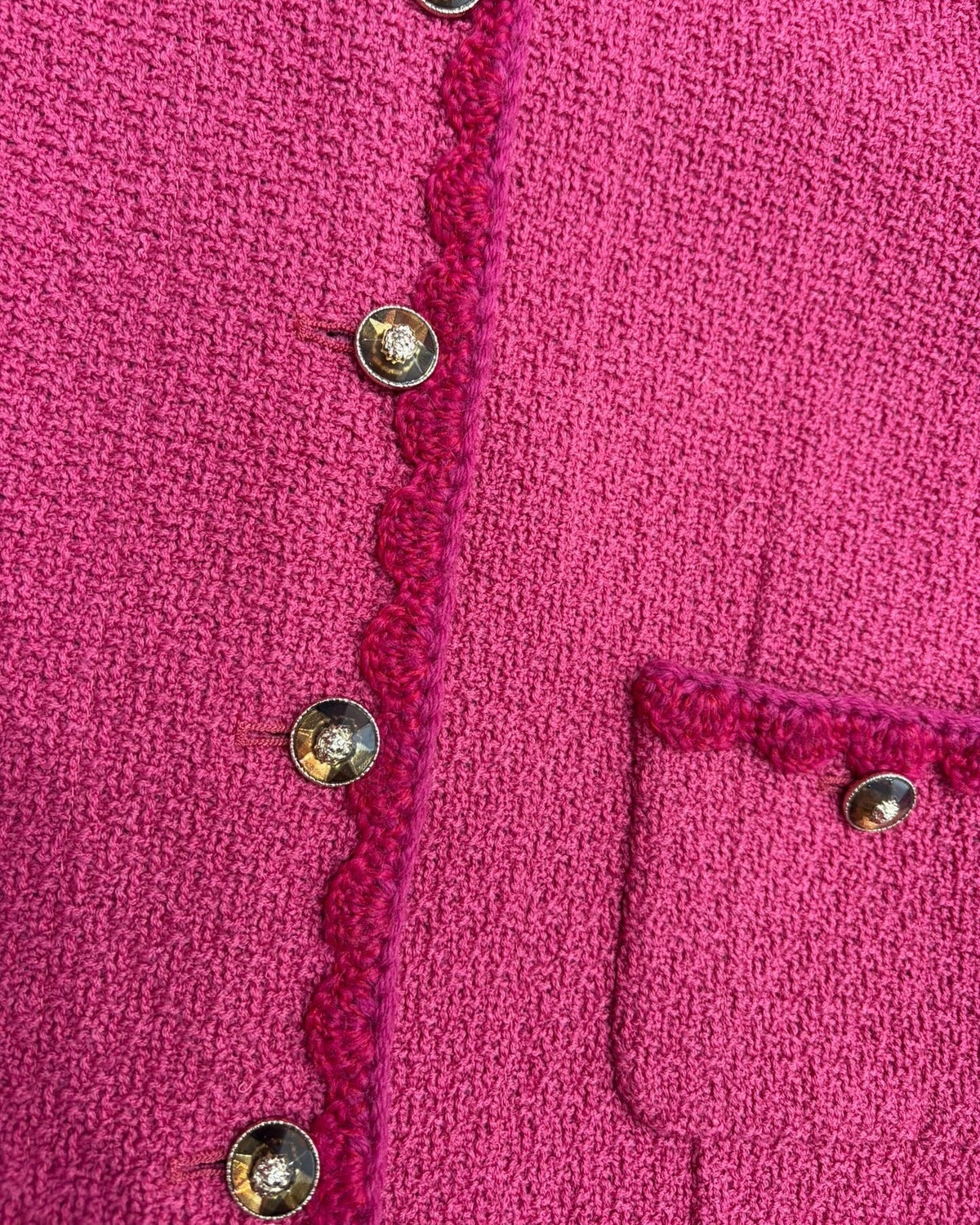 Chanel 24A Tweed Cropped Jacket Pink FR 42