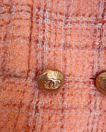 Chanel 24A Tweed Jacket Orange FR 40