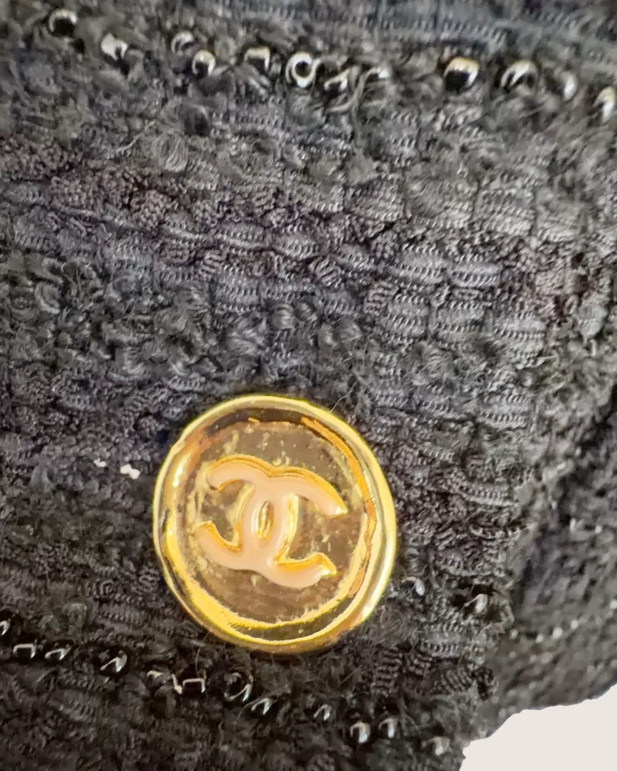 Chanel 23A Tweed Jacket Black FR 36