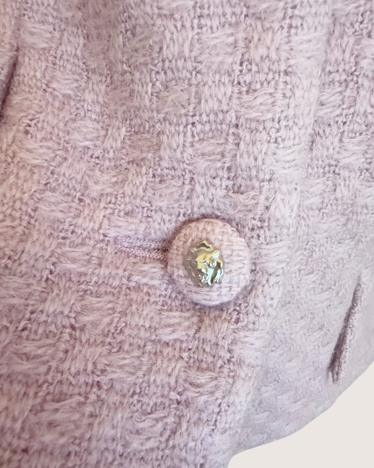Chanel 24K Waffle Tweed Jacket Pink FR 38