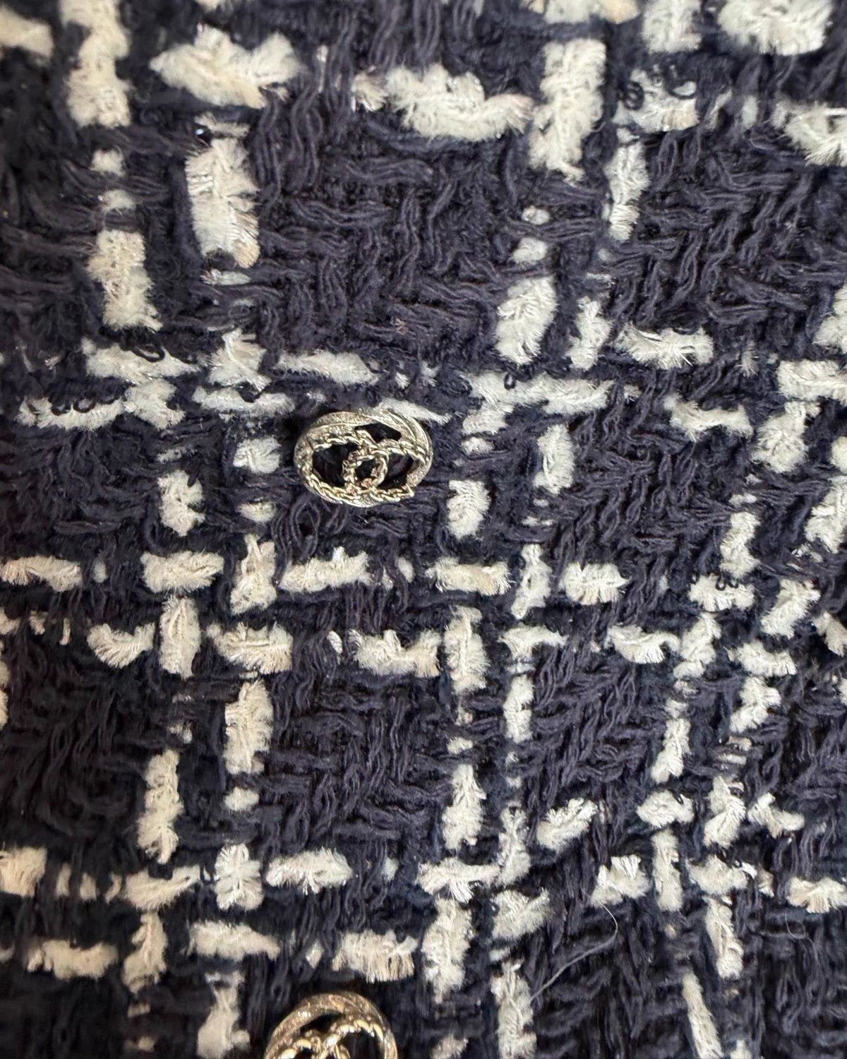 Chanel 23B Short-Sleeve Tweed Mini Dress