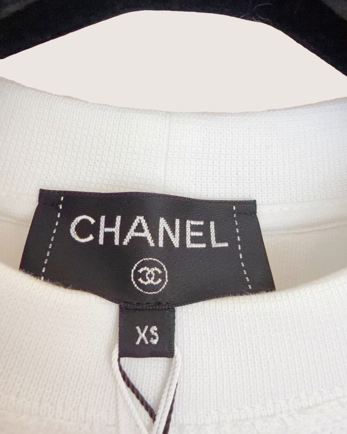Chanel 21P Logo Sweatshirt White FR 34
