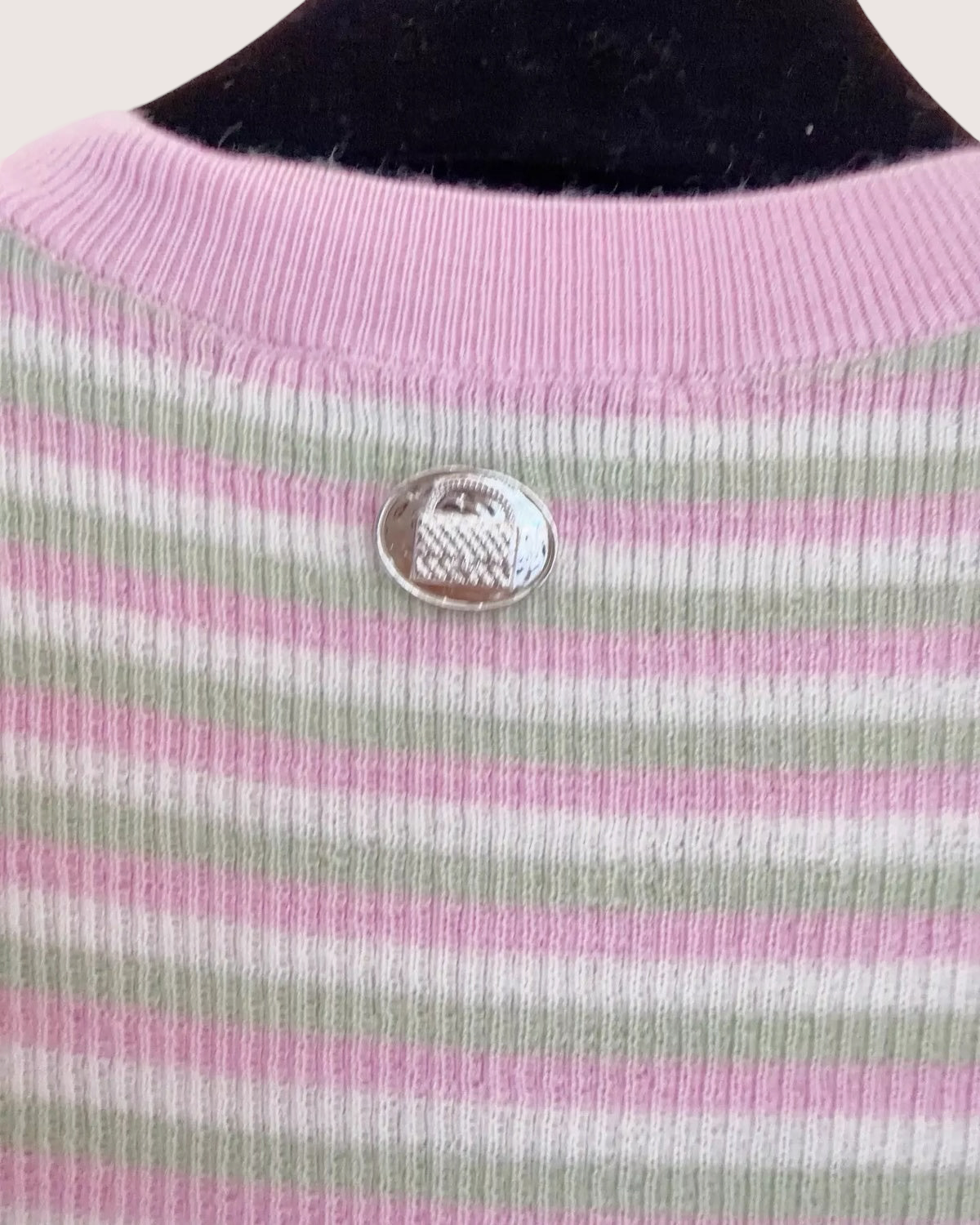 Chanel 25B Striped Cashmere Mid-Length Dress - view 3
