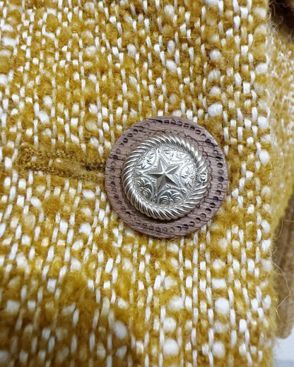 Chanel Tweed Jacket Gold, White FR 36