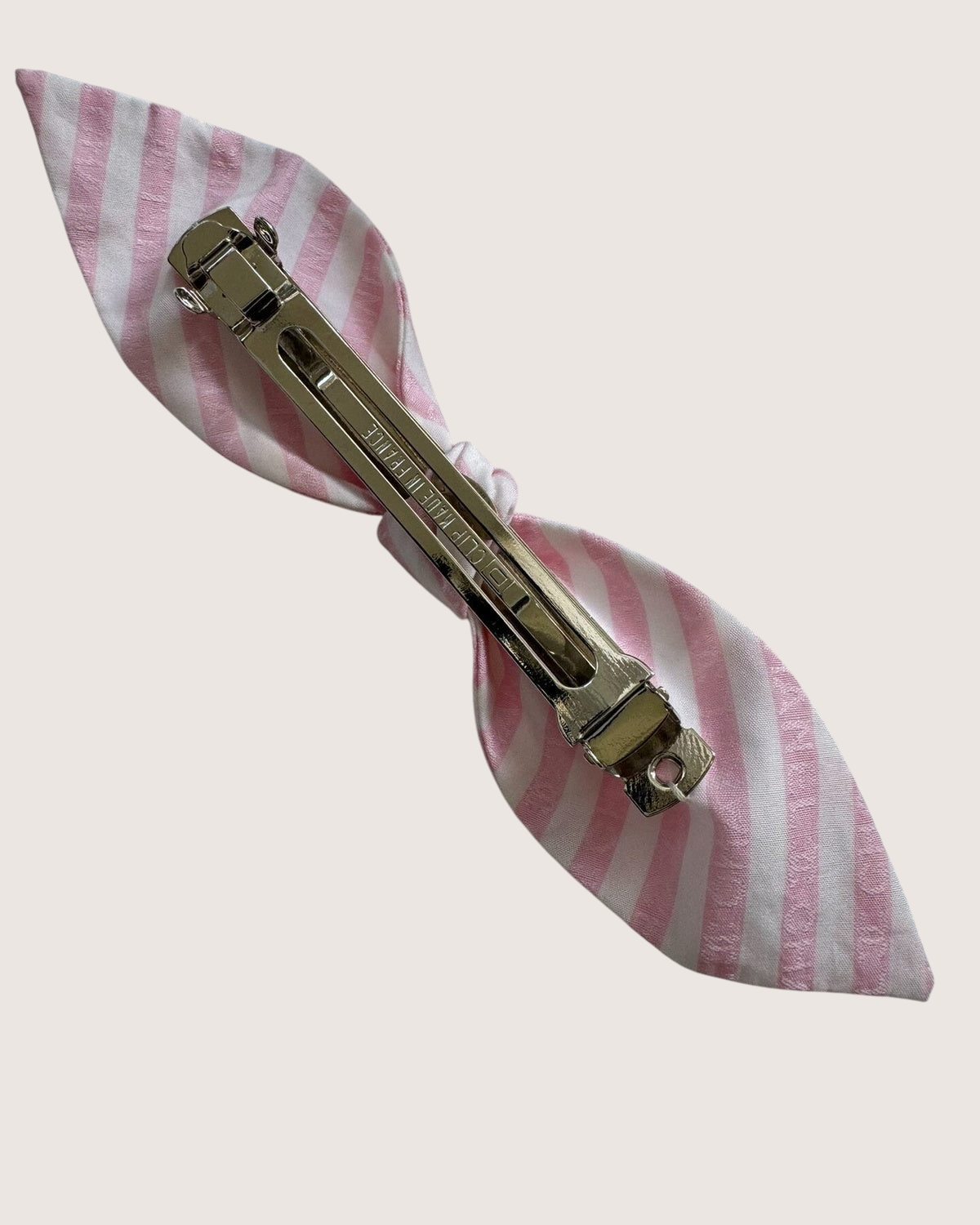 Chanel 24C Bow Hair Clip Pink, White One Size