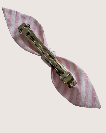 Chanel 24C Bow Hair Clip Pink, White One Size