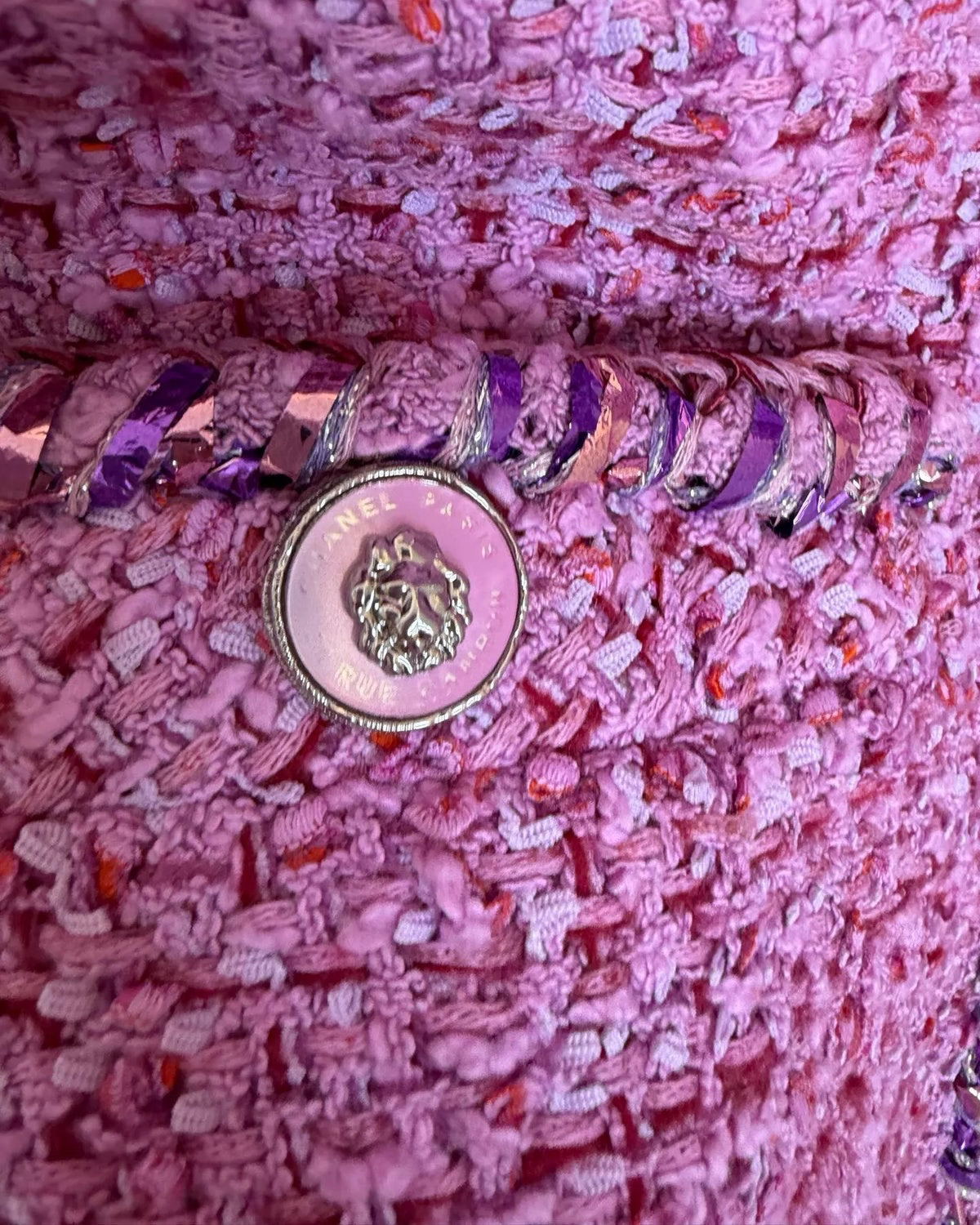 Chanel 22P Braid-Trim Tweed Vest