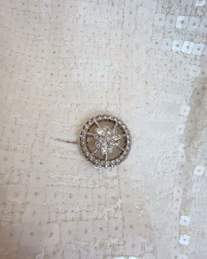 Chanel 25S Sequin Tweed Vest White FR 34