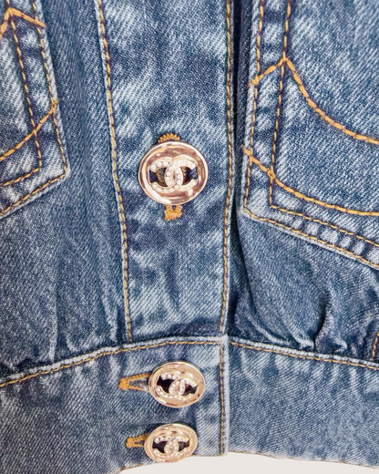 Chanel 24P Heart Pockets Denim Jacket