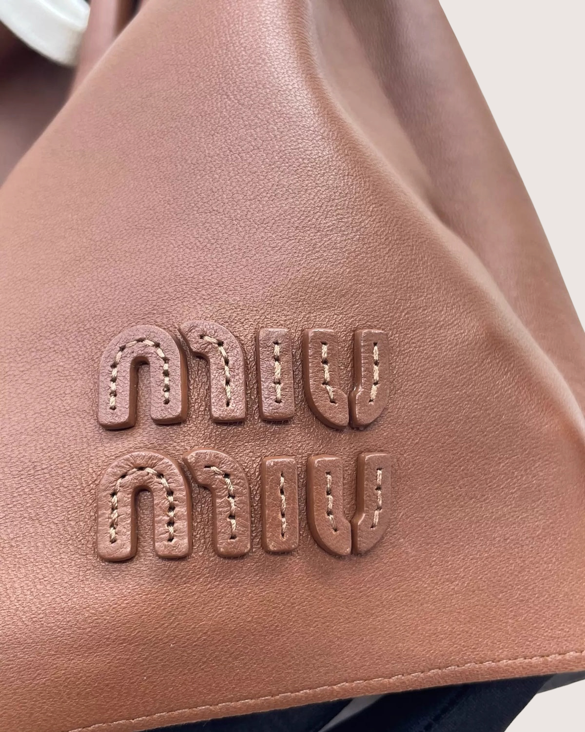 Miu Miu Leather Mini Skirt