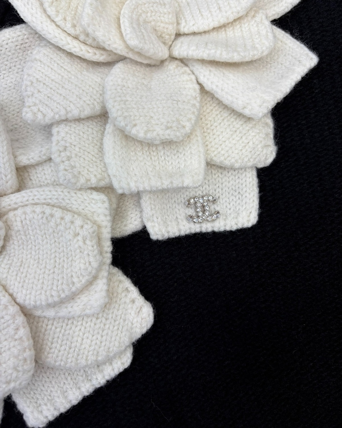 Chanel 25K Camellia Mini Dress Black, Beige/Ecru FR 38