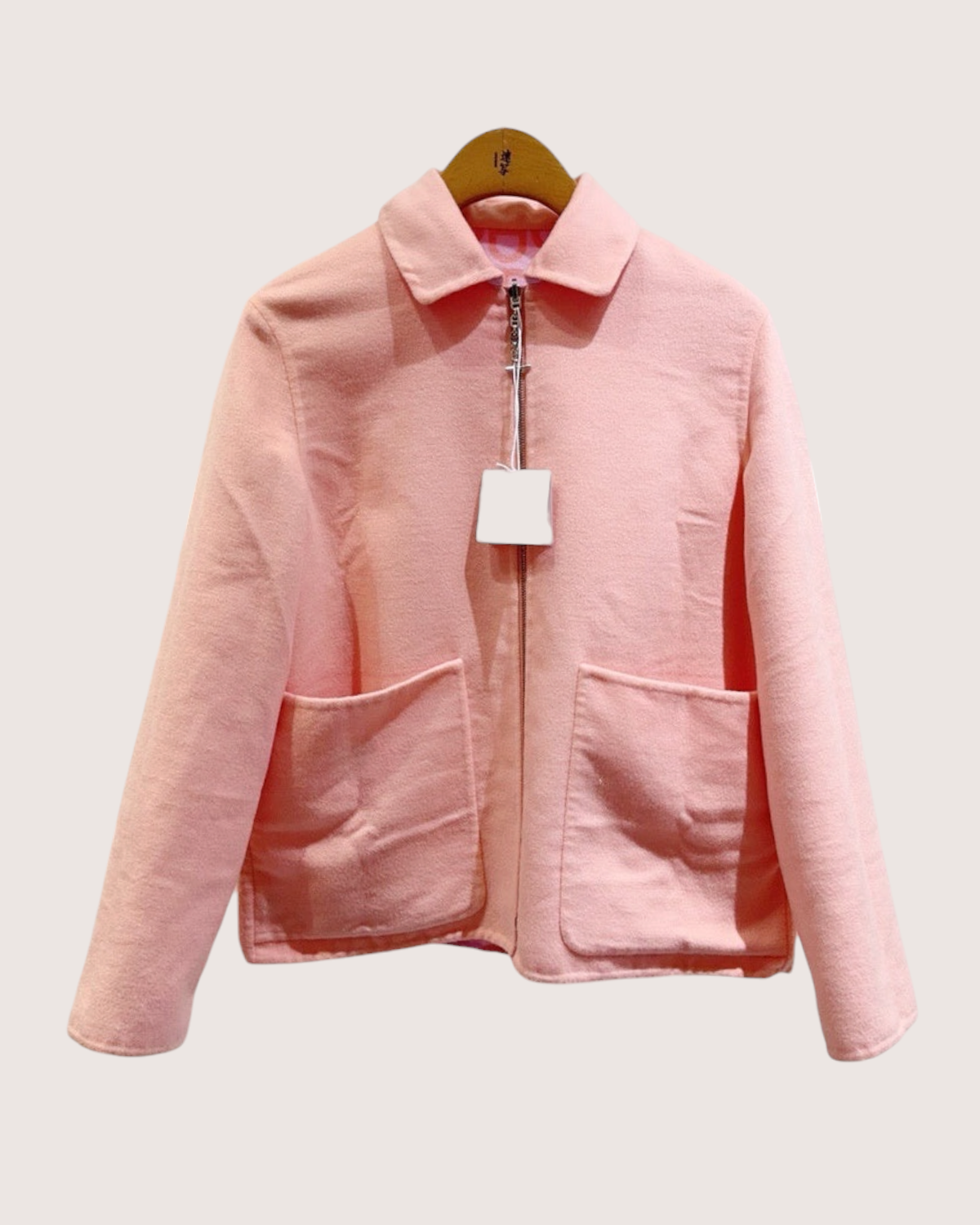 Hermès Reversible Chaîne d'Ancre Cashmere Jacket Pink, Beige/Ecru