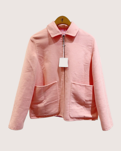 Hermès Reversible Chaîne d'Ancre Cashmere Jacket Pink, Beige/Ecru