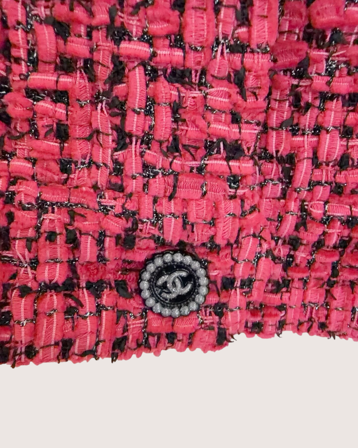 Chanel 25C Tweed Jacket Pink, Black FR 36