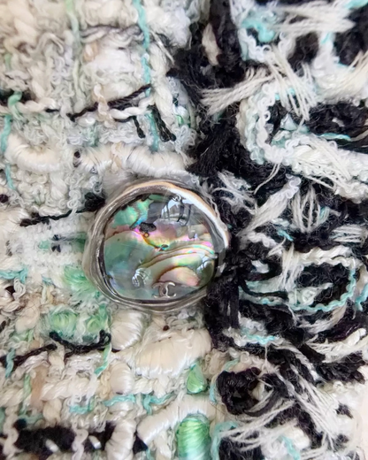 Chanel 26S Tweed Jacket Green, Blue, Multicolor FR 38
