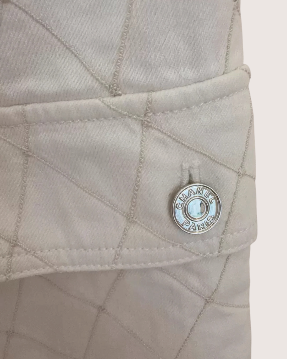 Chanel Wide-Leg Cargo Denim Jeans