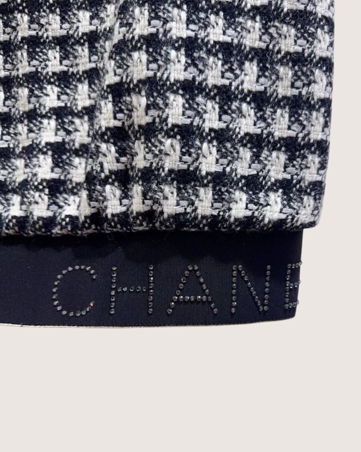 Chanel 20K Crystal Logo Tweed Vest Black, White FR 38
