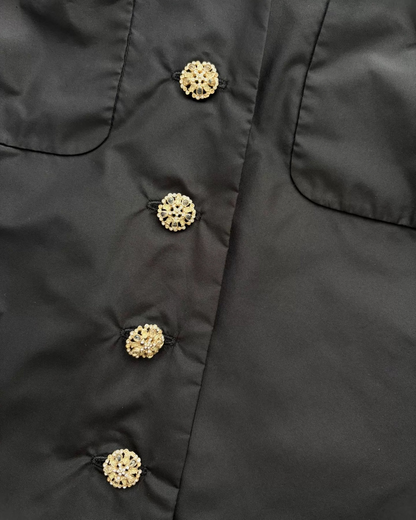 Chanel 26C Sailor-Collar Jacket Black FR 38