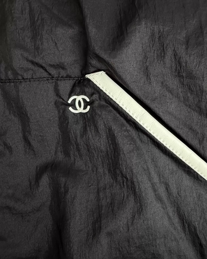 Chanel 26M Coco Beach Hooded Vest Black, Beige/Ecru FR 34