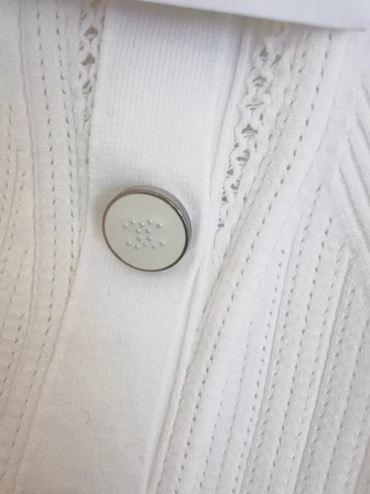 Chanel Knit Openwork Panelled Cardigan - view 3