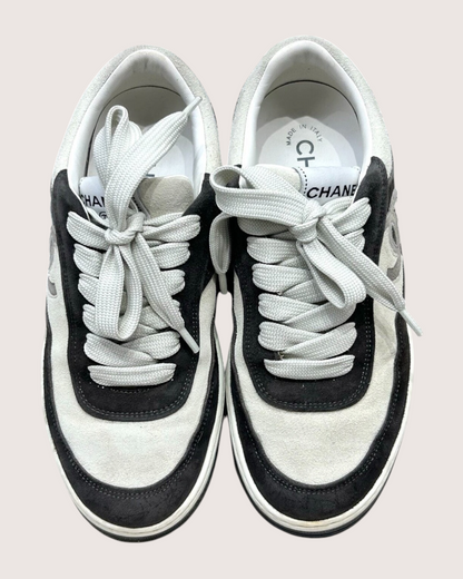 Chanel 23P Panda Suede CC Shoes Black, White EU 36.5