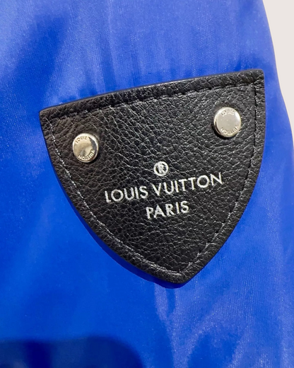 Louis Vuitton Leather-Trim Puffer Jacket Blue, Brown FR 38
