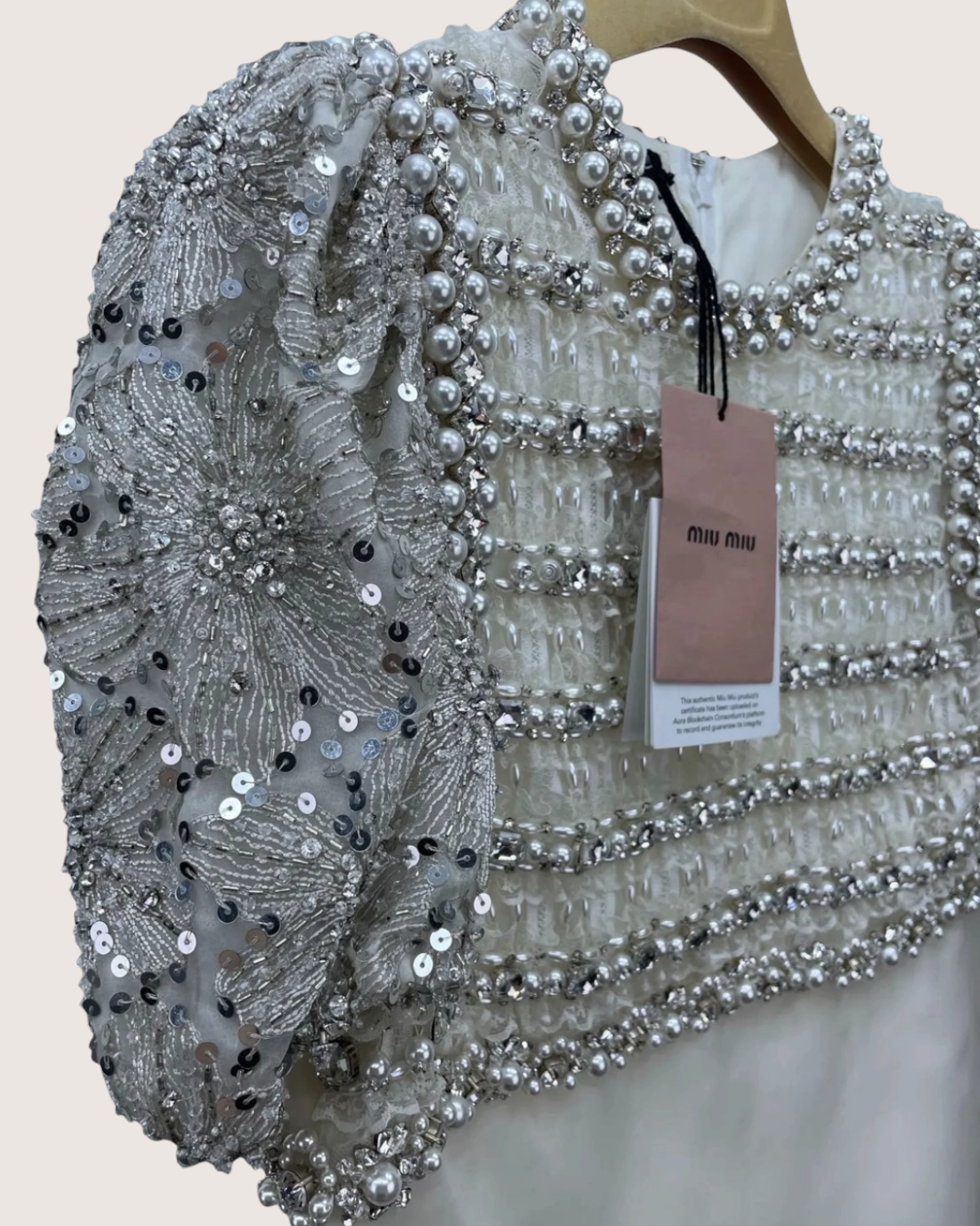 Miu Miu Embellished Mini Dress