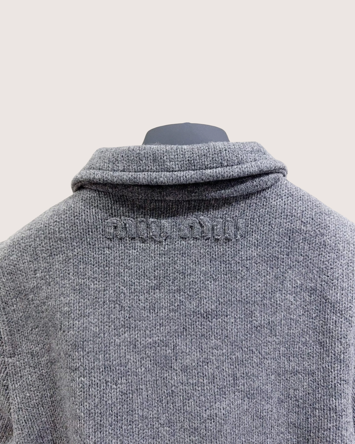 Miu Miu Wool Button-Front Coat Grey FR 38