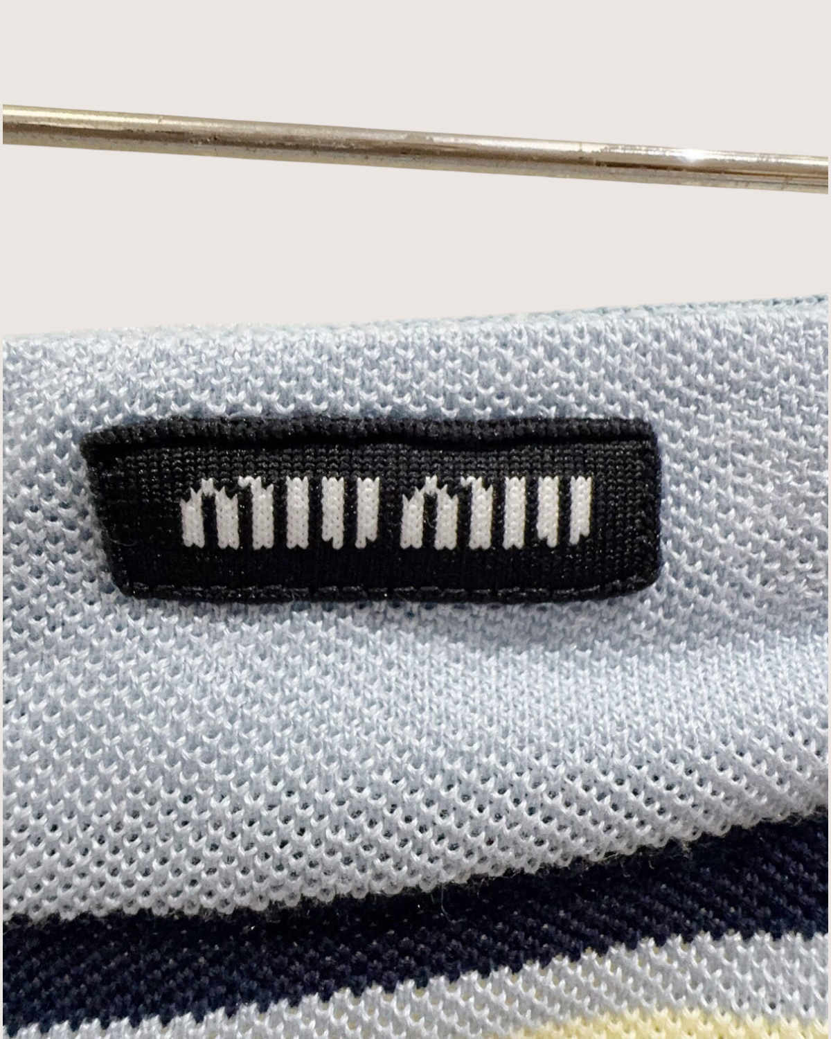 Miu Miu Striped Mini Skirt Blue, Navy, Yellow IT 38