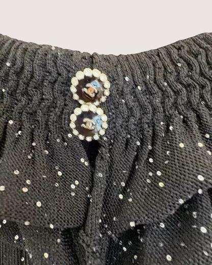 Chanel 25K Bow Sweater Black FR 40