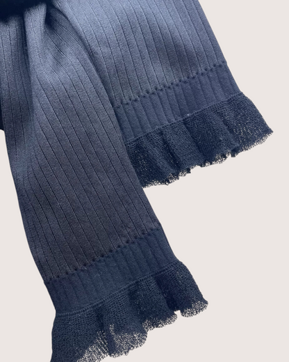 Hermès Hermes Silk Ribbed Sweater Black FR 40
