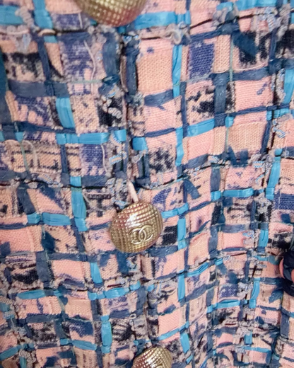 Chanel 21P Four-Pocket Braid-Trim Tweed Jacket