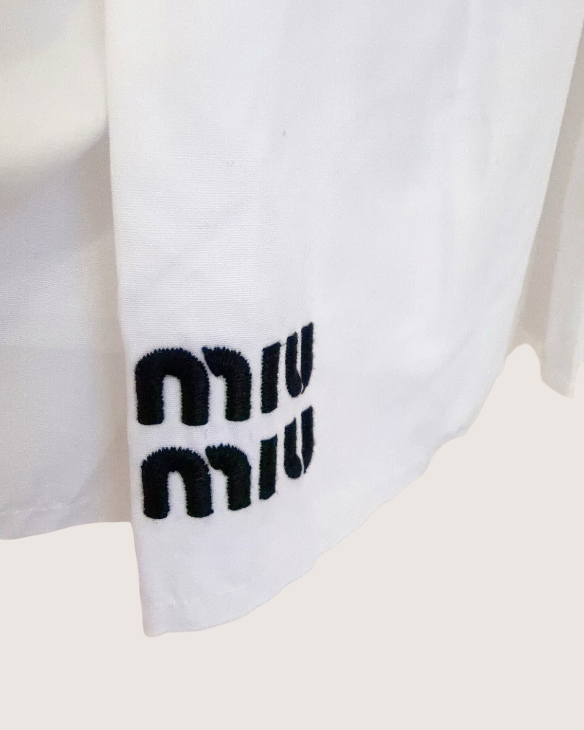 Miu Miu Panelled Mini Dress Grey, White FR 36