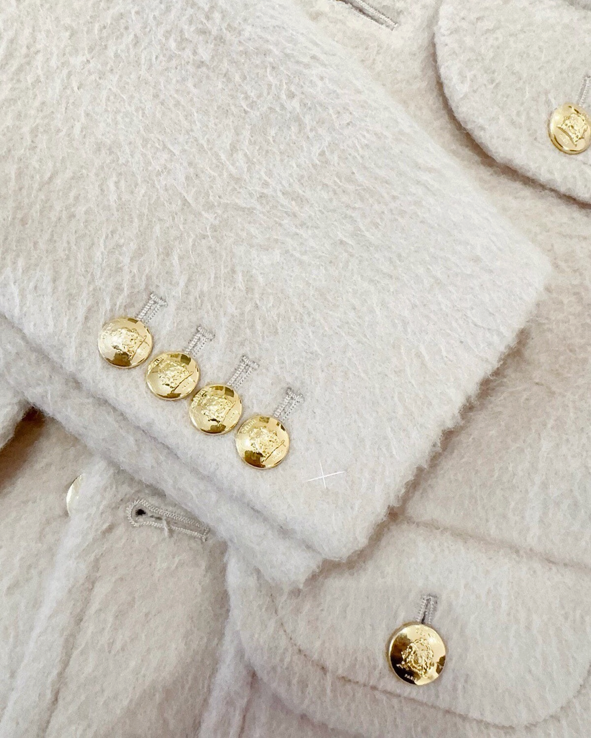 Celine Wool Four-Pocket Jacket Beige/Ecru FR 34